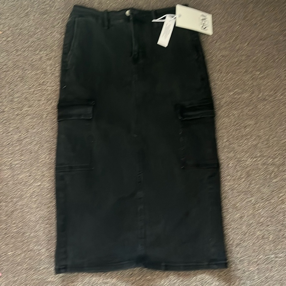 RFM denim cargo skirt